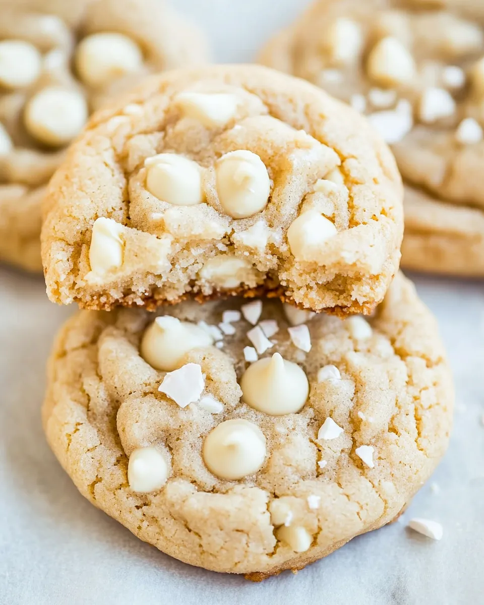 Easy Coconut Oil White Chocolate Cookies food shot
