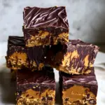 Quick Cookie Dough Chocolate Peanut Butter Bars. image