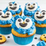 Homemade Cookie Monster Cupcakes recipe photo