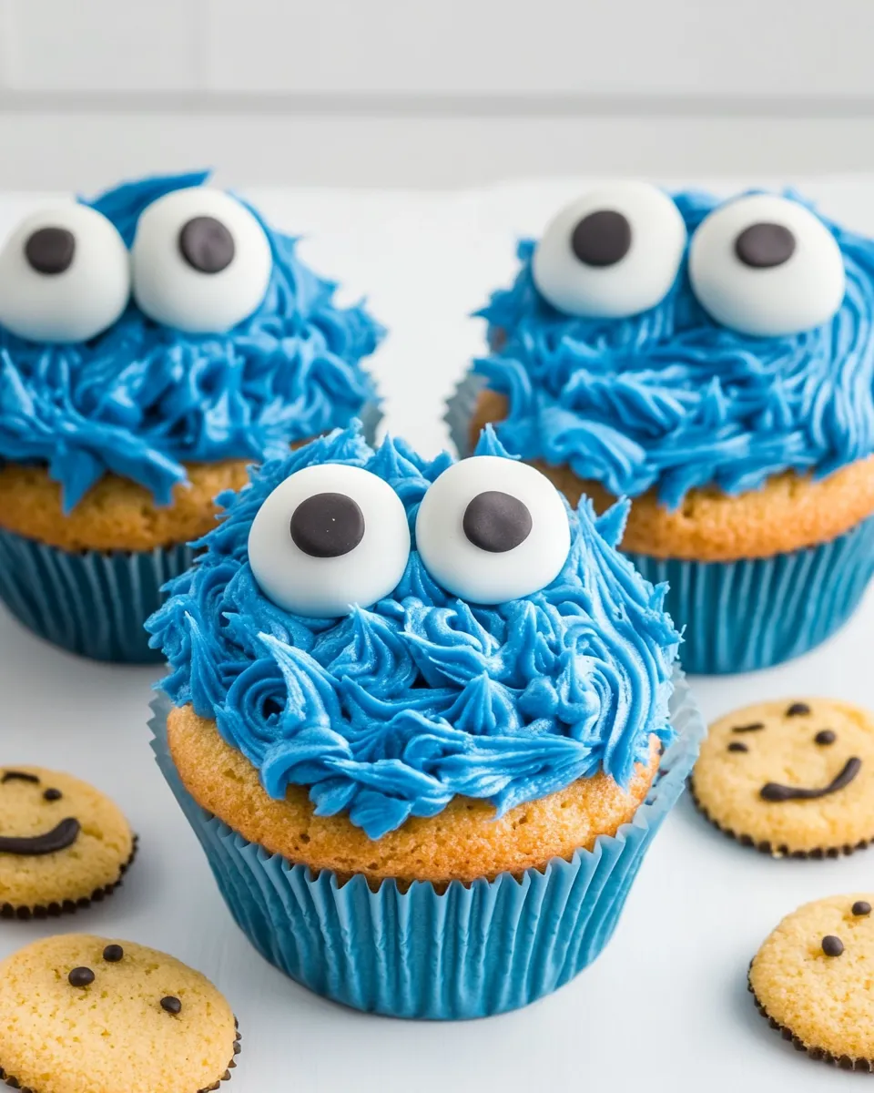 Classic Cookie Monster Cupcakes dish photo