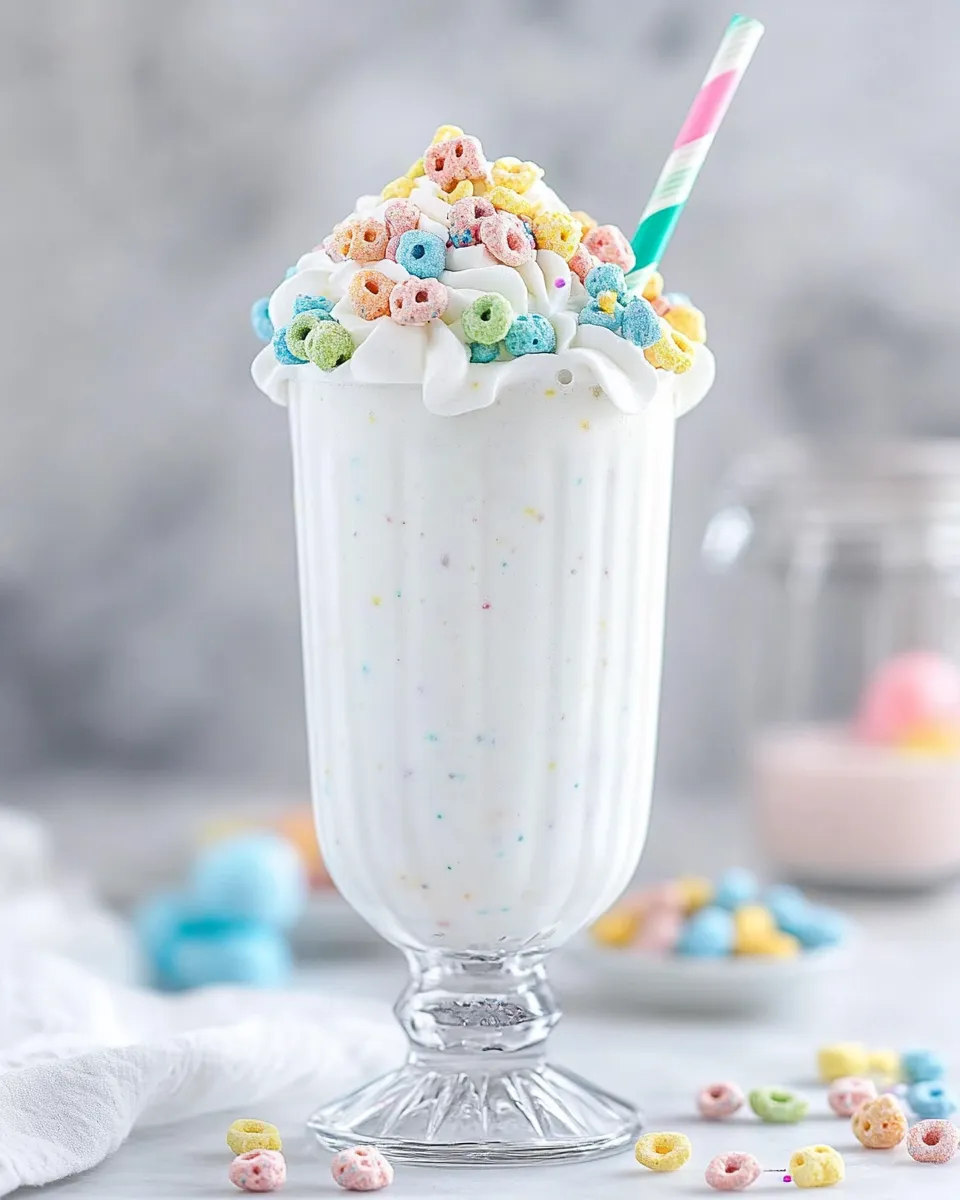 Easy Copycat Burger King Lucky Charms Milkshake Recipe shot