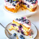 Homemade Cream Cheese-Filled Blueberry Cake photo