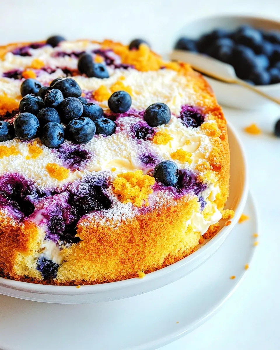 Classic Cream Cheese-Filled Blueberry Cake image