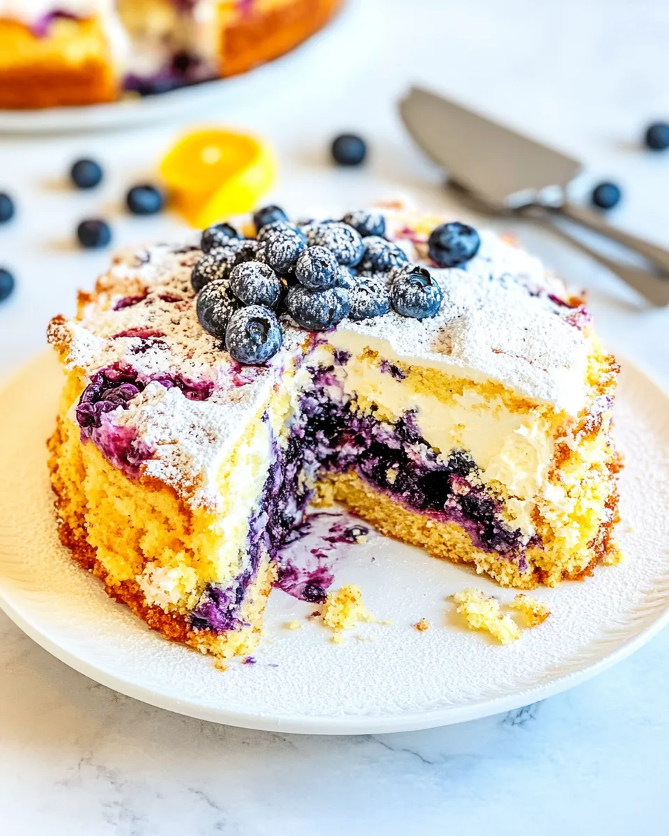 Easy Cream Cheese-Filled Blueberry Cake recipe photo