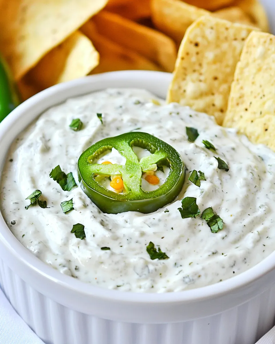 Easy Cream Cheese Jalapeno Dip food shot
