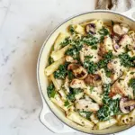Easy Creamy Chicken Picata Pasta with Kale photo