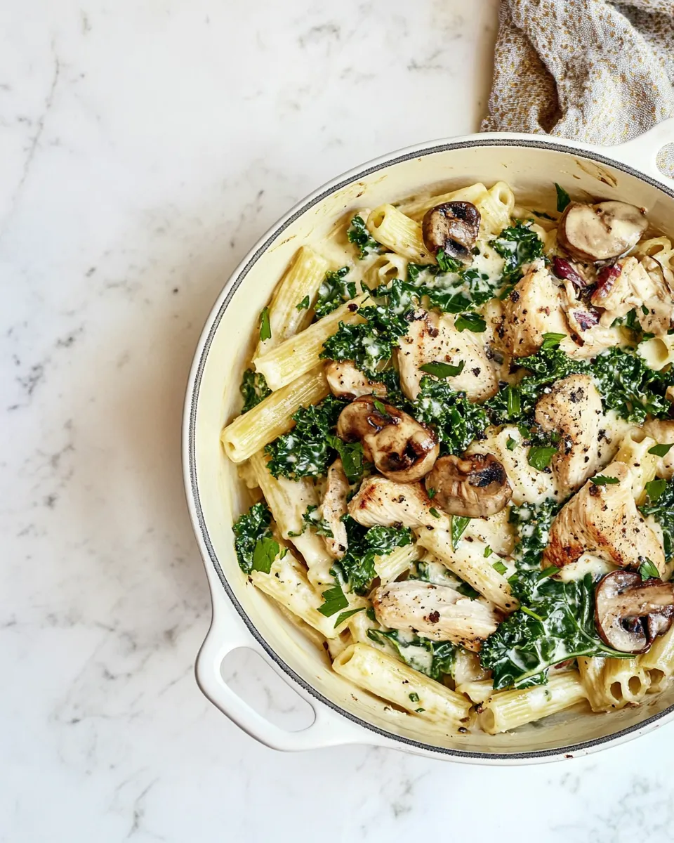 Easy Creamy Chicken Picata Pasta with Kale photo