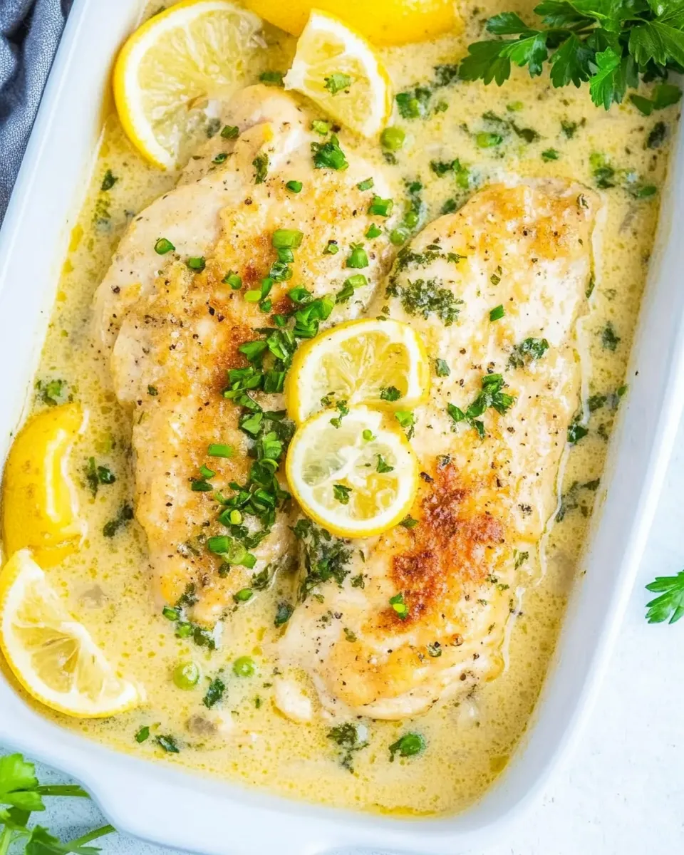 Delicious Creamy Chicken Piccata shot