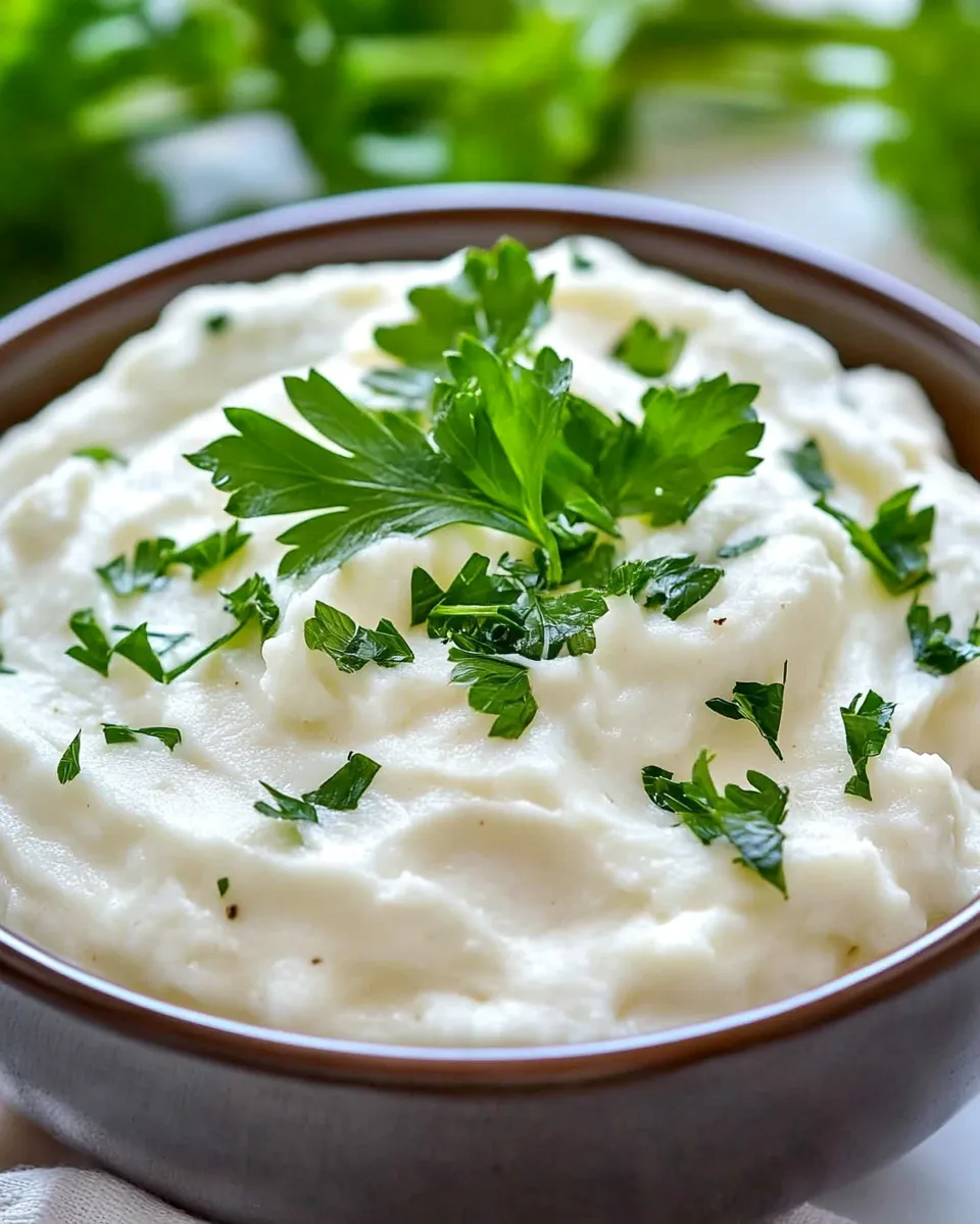 Homemade Creamy Garlic Mashed Cauliflower photo