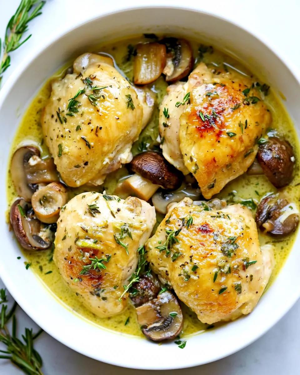 Easy Creamy Garlic Mushroom Chicken (Instant Pot) recipe photo