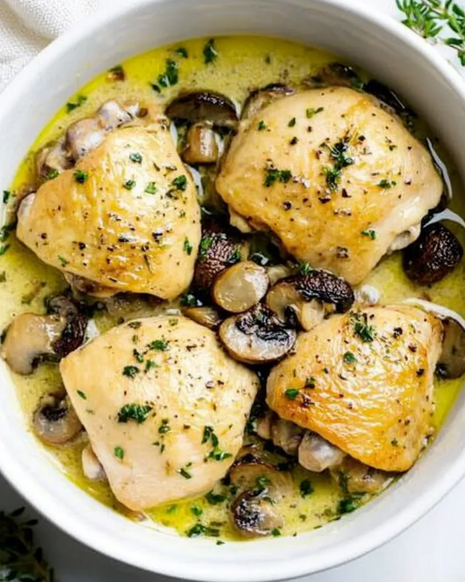 Tasty Creamy Garlic Mushroom Chicken (Instant Pot) dish photo