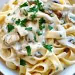 Homemade Creamy Garlic Mushroom Pasta photo