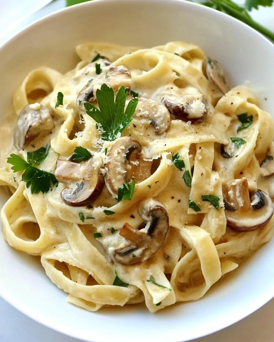 Easy Creamy Garlic Mushroom Pasta recipe photo
