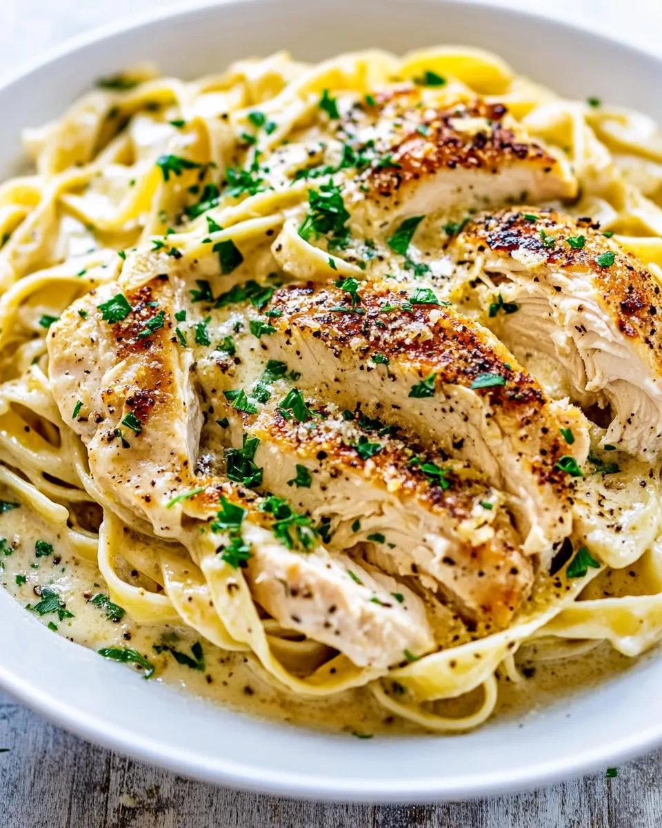 Easy Creamy Lemon Chicken Piccata Fettuccine photo