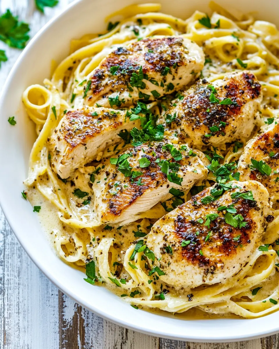 Homemade Creamy Lemon Chicken Piccata Fettuccine recipe photo