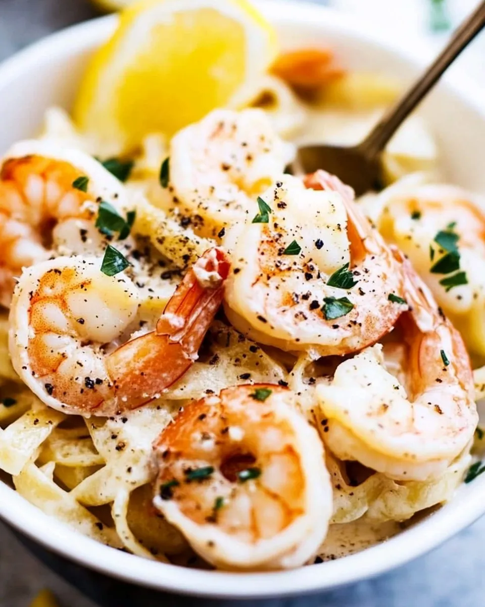 Homemade Creamy Parmesan Garlic Shrimp Pasta photo