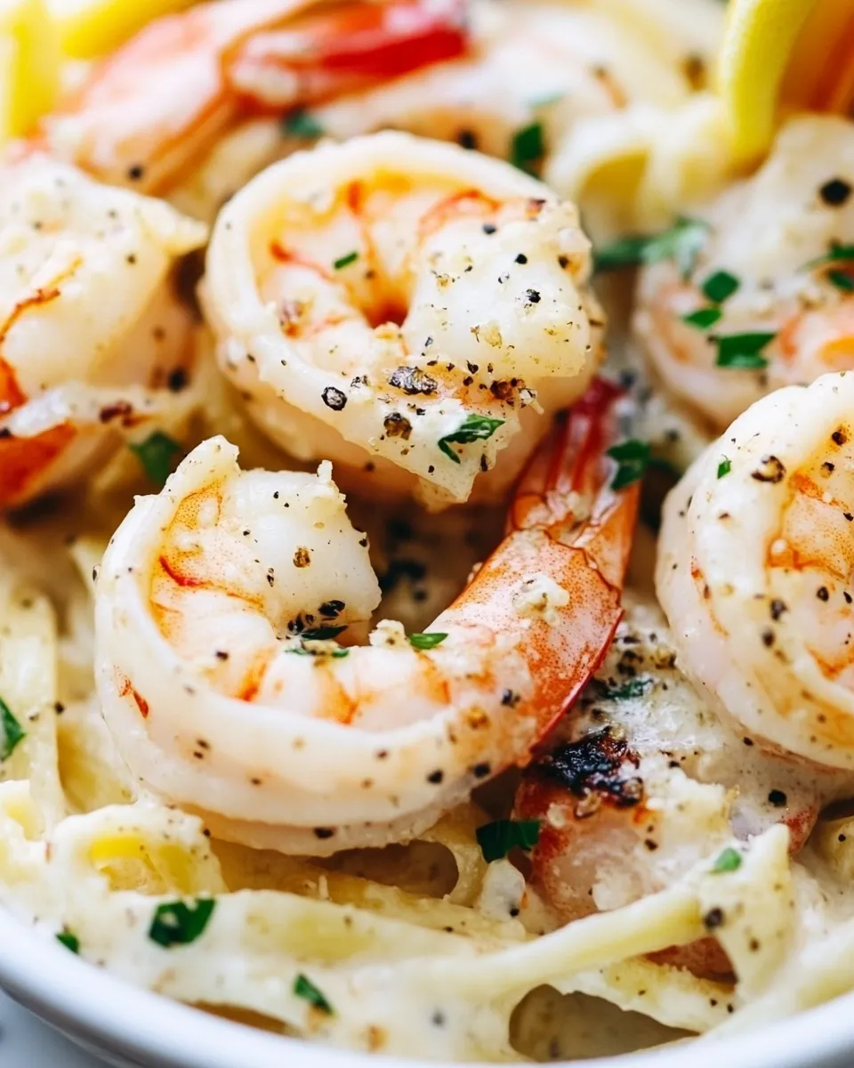 Easy Creamy Parmesan Garlic Shrimp Pasta recipe photo