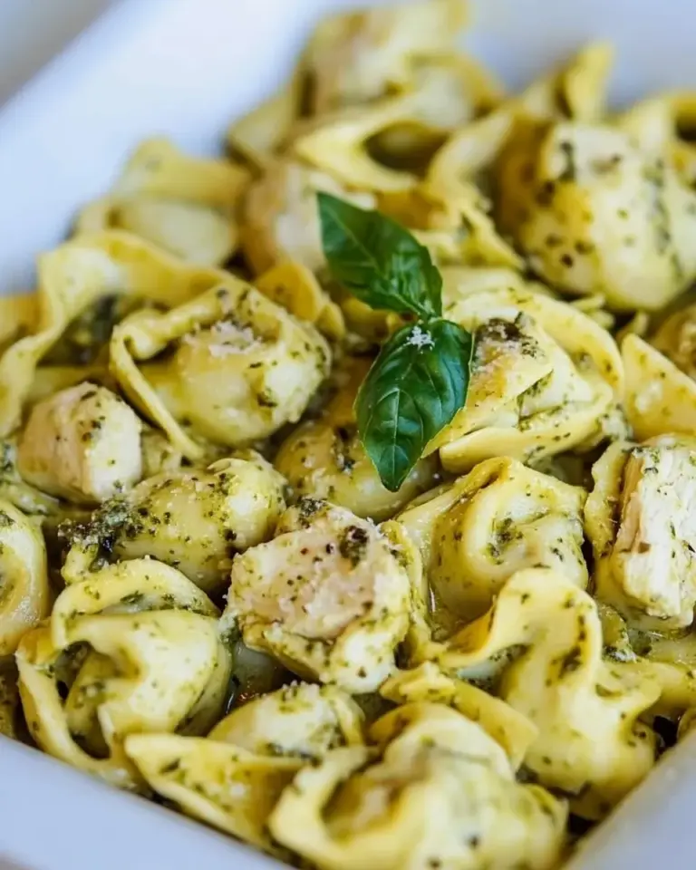 Easy Creamy Pesto Chicken Tortellini photo