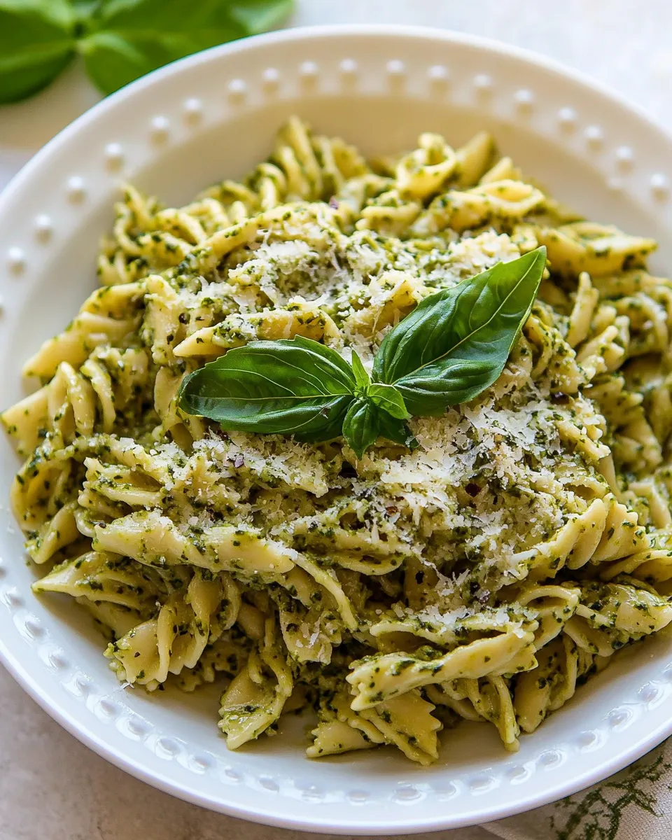 Homemade Creamy Pesto Pasta recipe photo