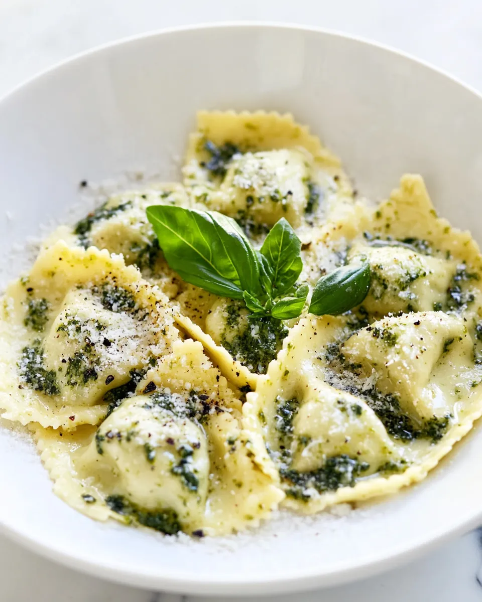 Classic Creamy Pesto Ravioli image