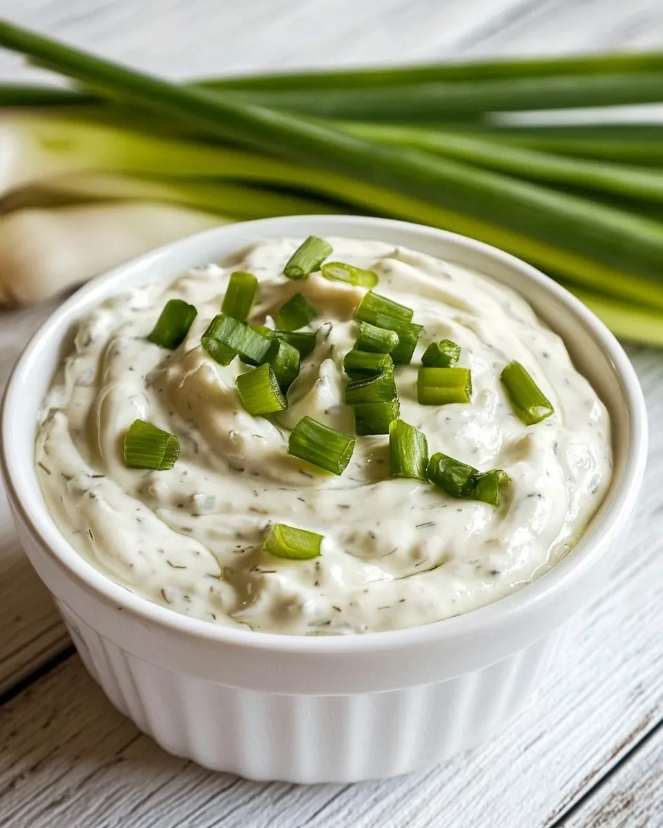 Delicious Creamy Scallion and Yogurt Dip shot