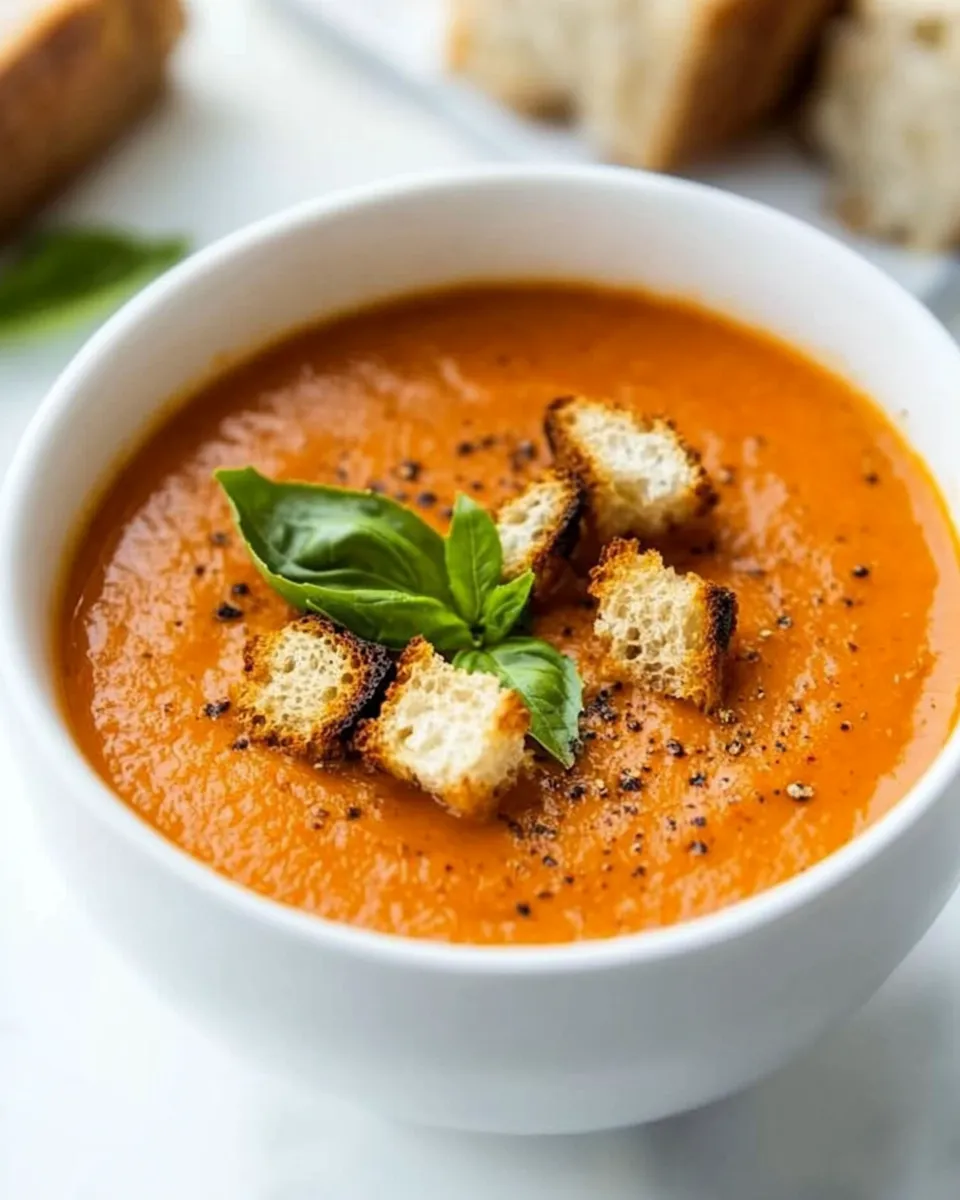 Delicious Creamy Tomato Basil Soup dish photo