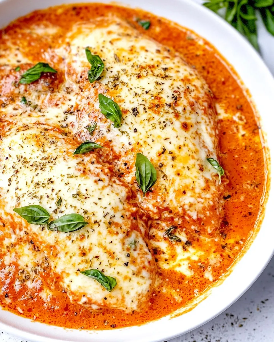Delicious Creamy Tomato Italian Parmesan Chicken shot