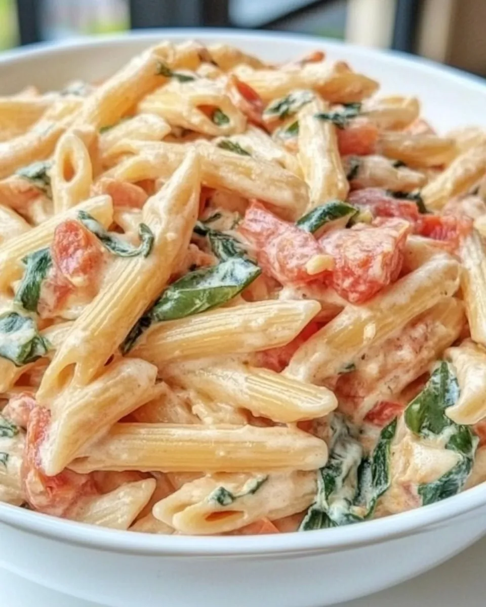 Homemade Creamy Tomato and Basil Pasta photo