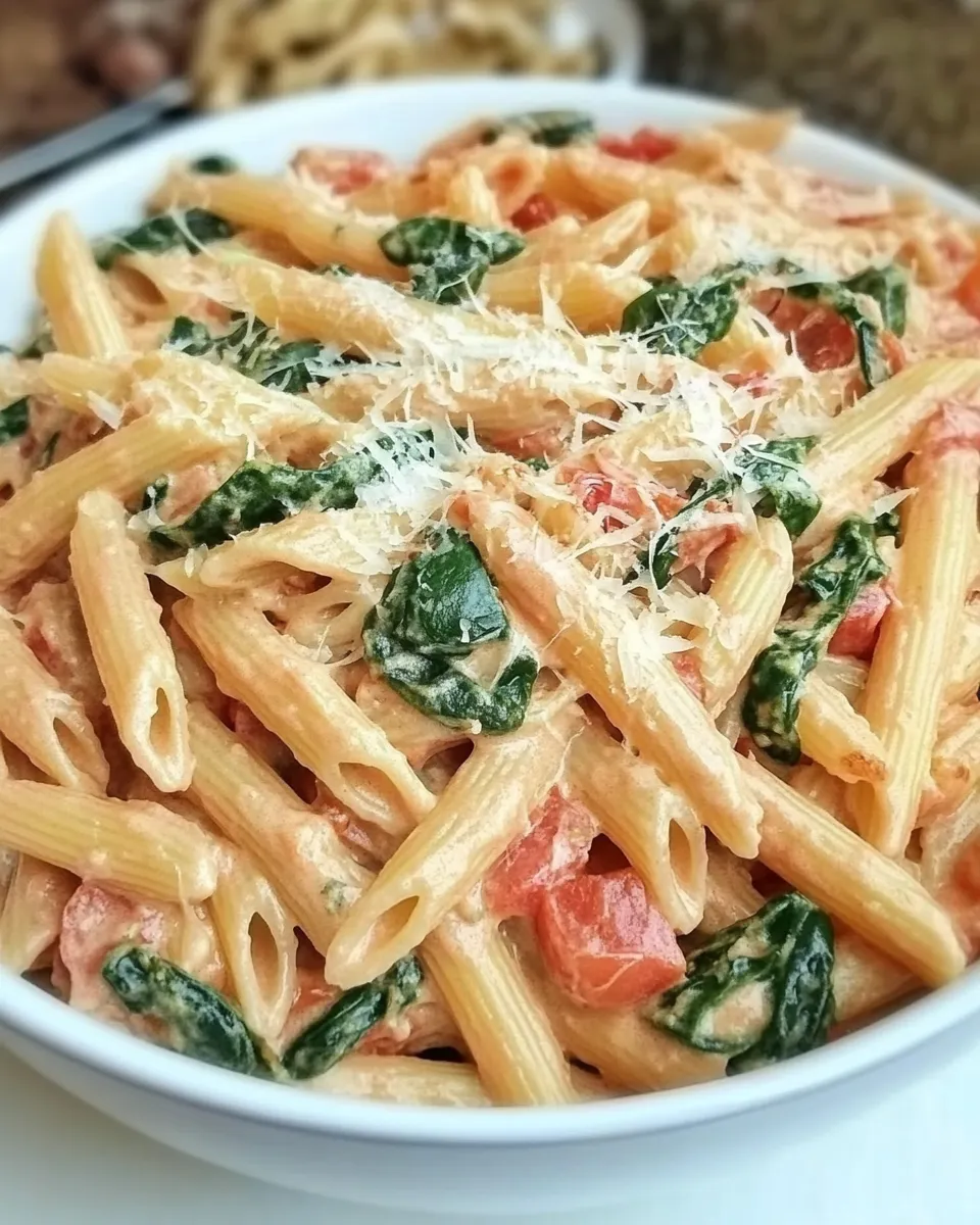Classic Creamy Tomato and Basil Pasta image