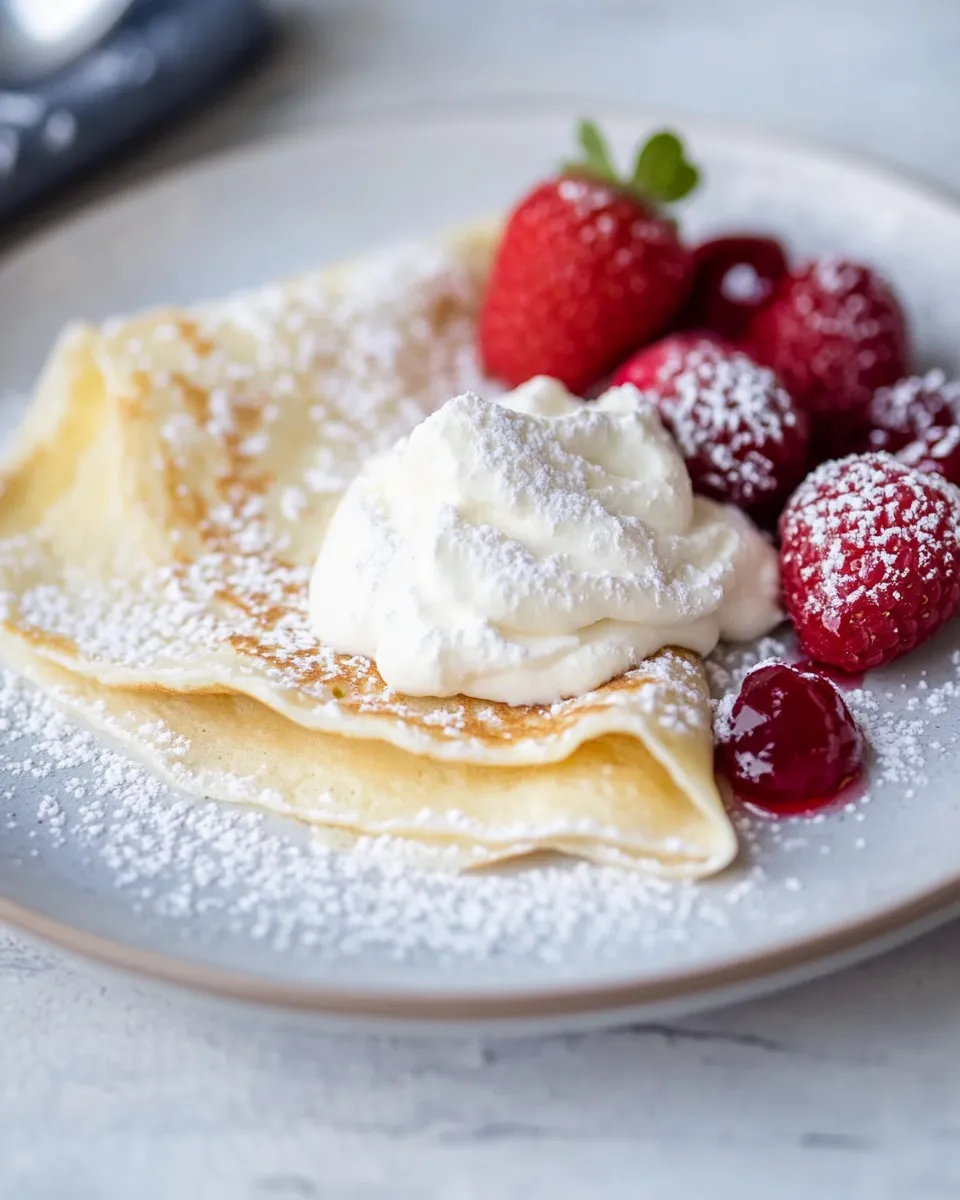 Delicious Crepes Recipe food shot