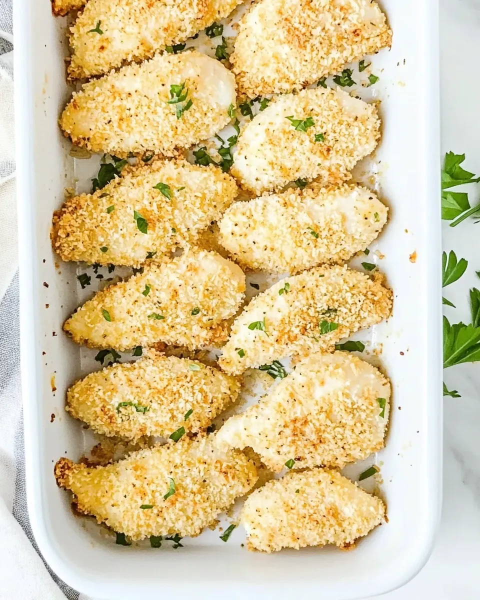 Easy Crispy Baked Chicken Tenders plate image