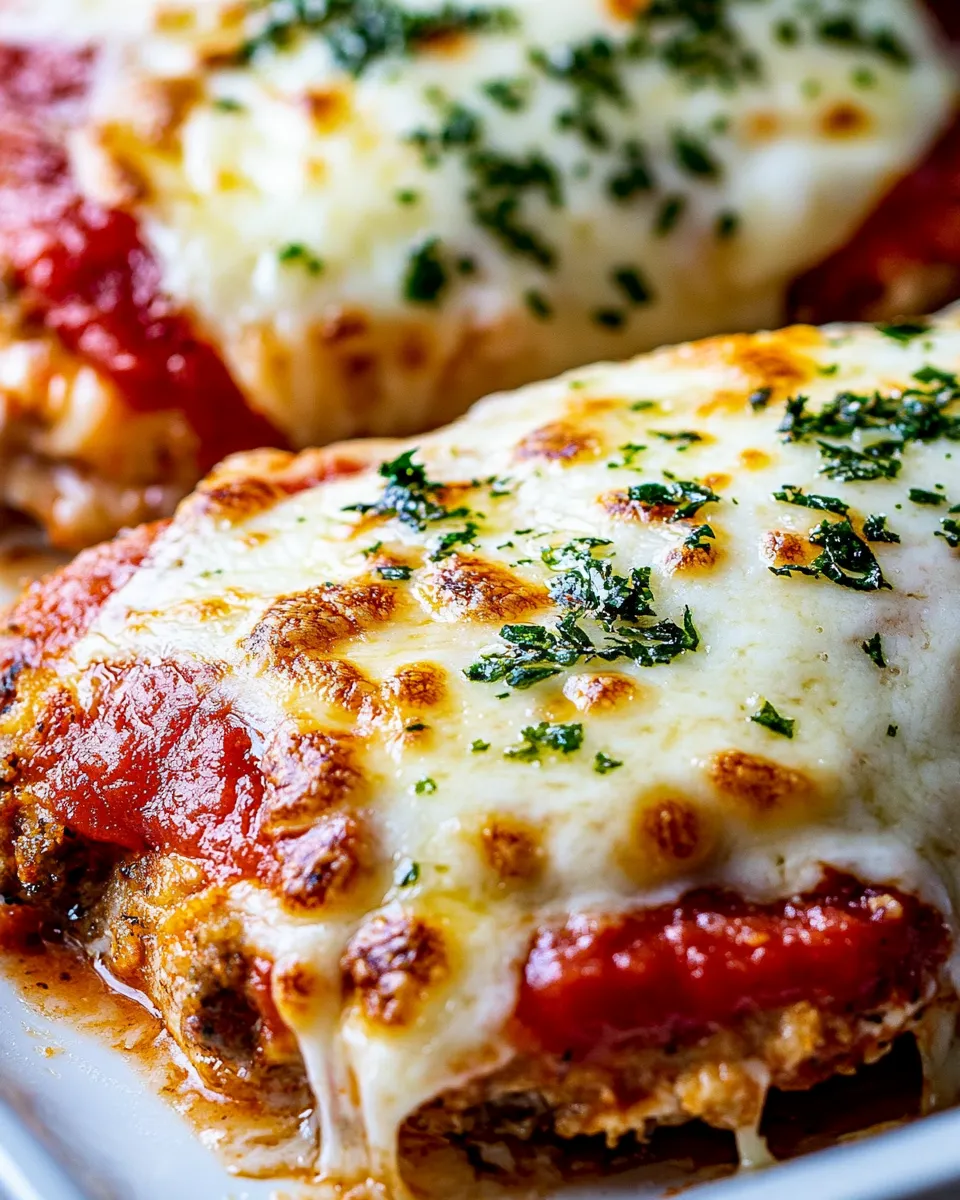 Delicious Crispy Chicken Parmesan (Parmigiana) shot