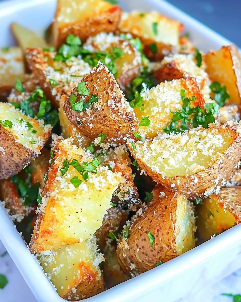 Delicious Crispy Crunchy Parmesan Potatoes shot