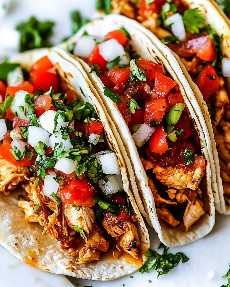 Delicious Crispy Oven Baked Chicken Tacos plate image