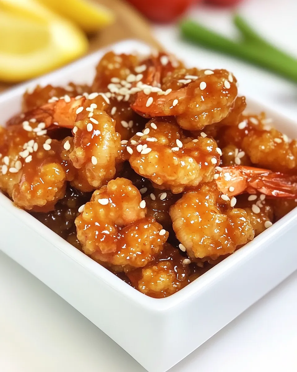 Easy Crispy Sesame Popcorn Shrimp dish photo