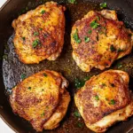 Easy Crispy Skin Skillet Chicken Thighs photo