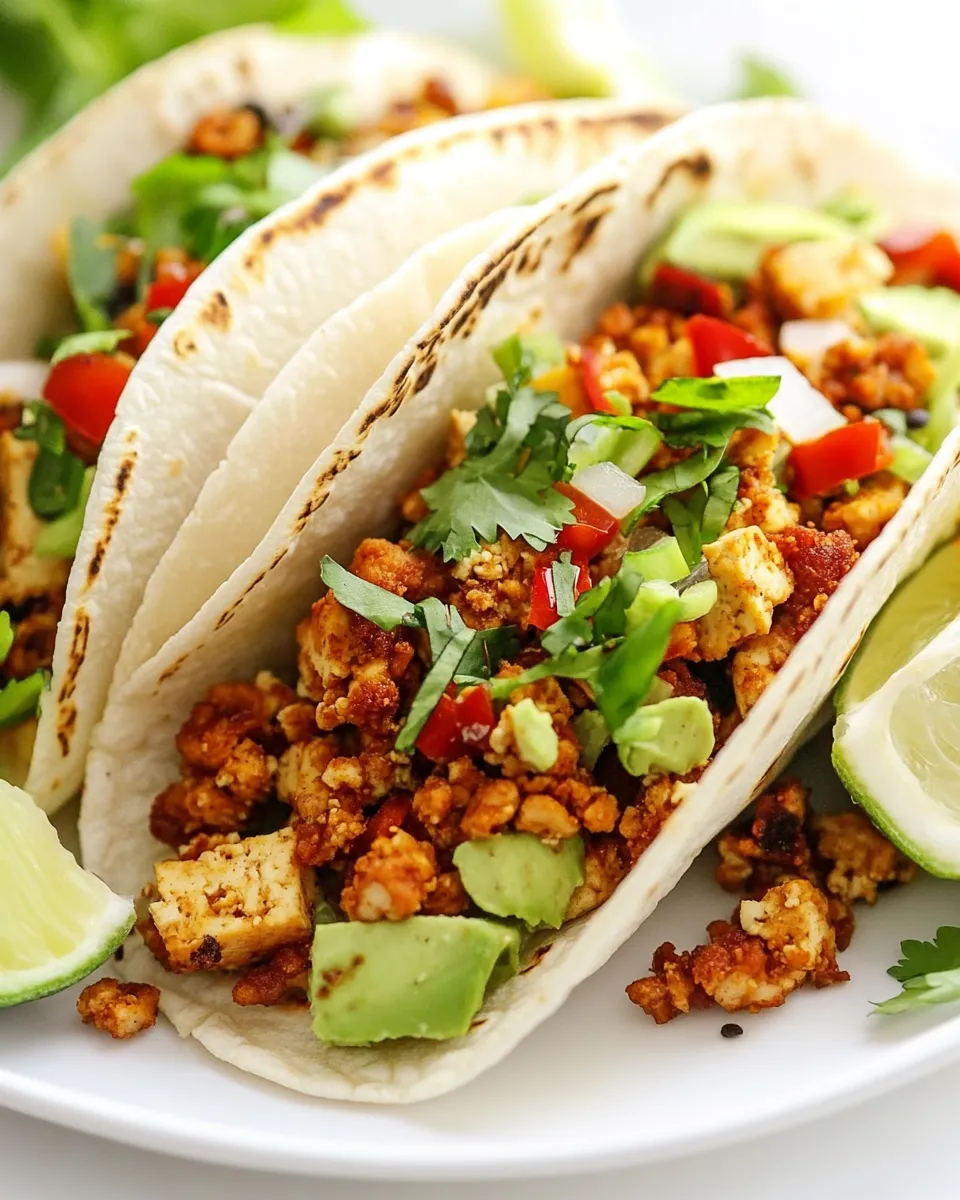 Tasty Crispy Tofu Tacos dish photo