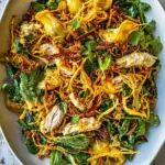 Homemade Crispy Wonton Rotisserie Chicken Salad. recipe photo