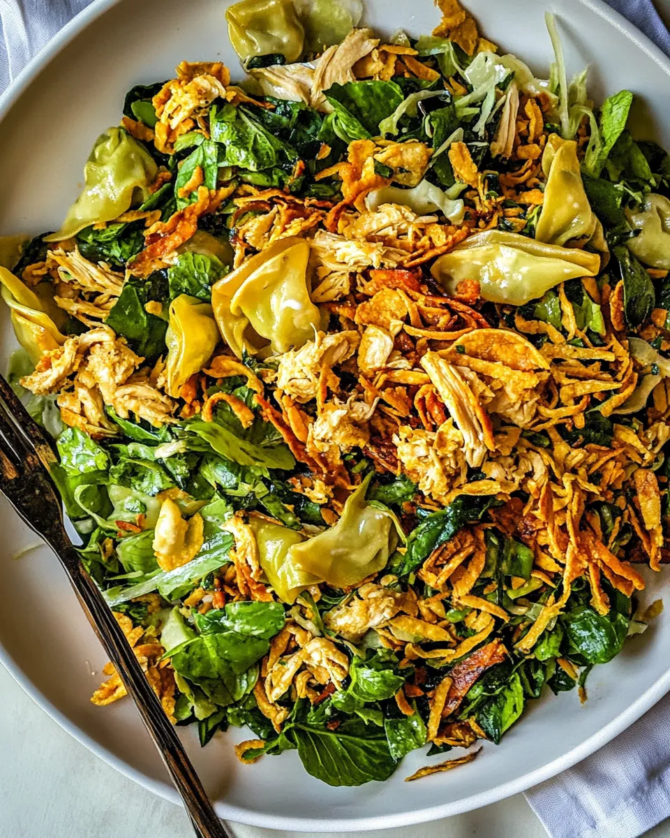 Classic Crispy Wonton Rotisserie Chicken Salad. dish photo