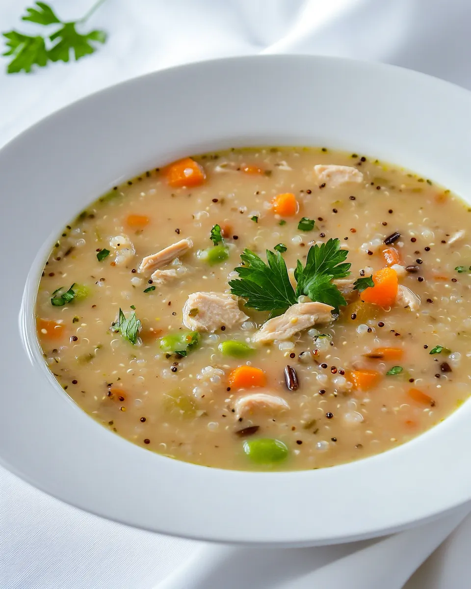 Homemade Crockpot Wild Rice, Quinoa and Chicken Soup recipe photo