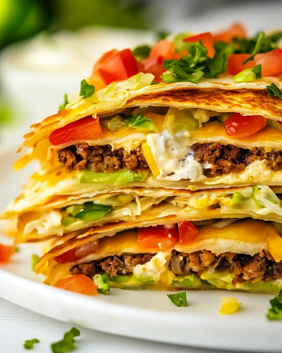 Delicious Crunchwrap Supreme food shot