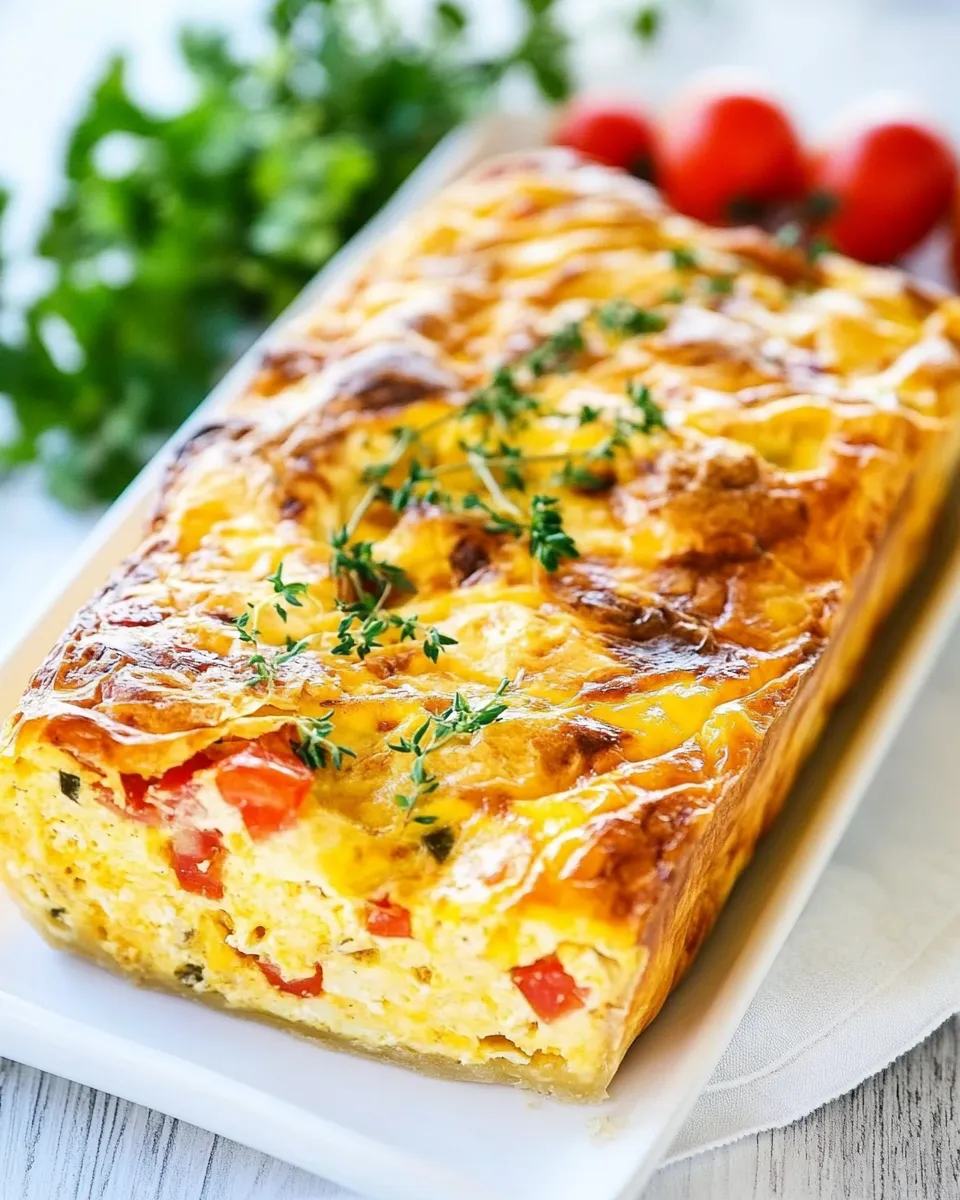 Easy Crustless Quiche Loaf recipe photo