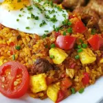 Homemade Cuban Rice and Eggs Dinner photo