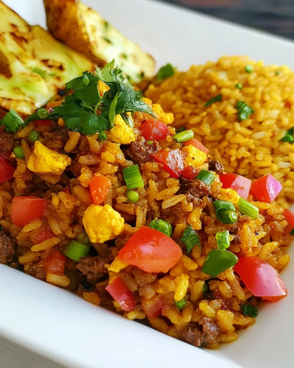 Quick Cuban Rice and Eggs Dinner dish photo