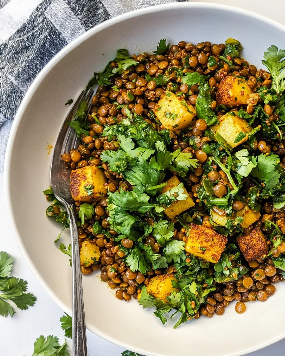 Delicious Curried Lentil Salad shot