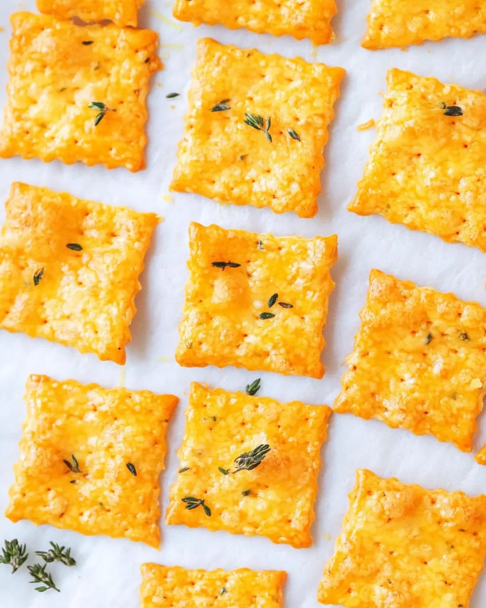 Delicious DIY Cheese Crackers shot