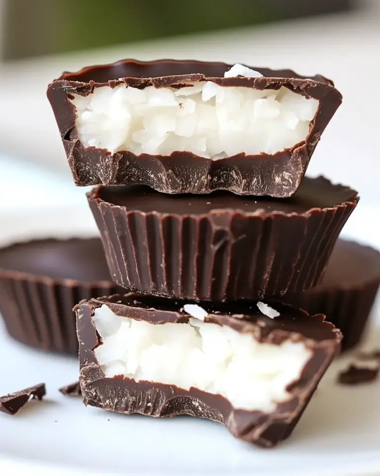 Homemade Dark Chocolate Coconut Cups photo