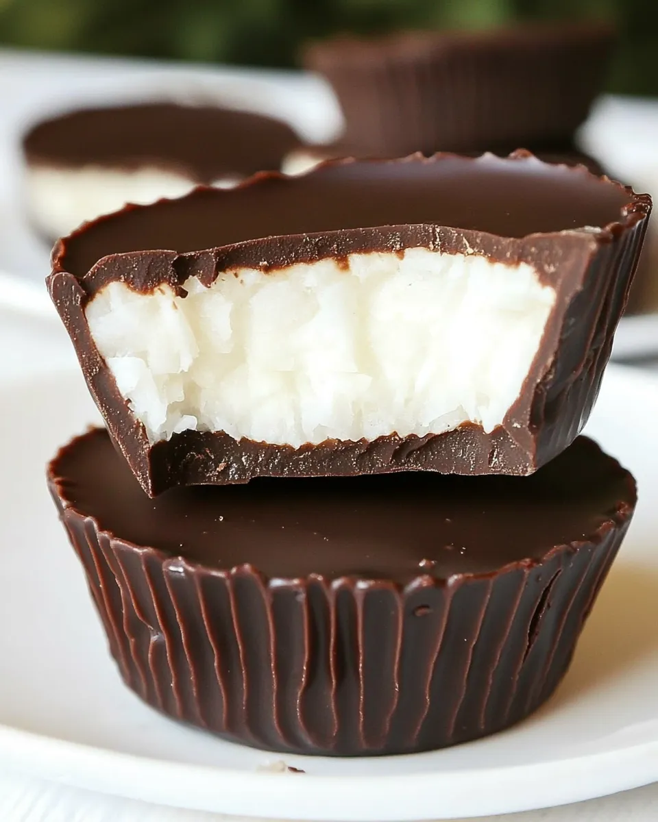 Delicious Dark Chocolate Coconut Cups image