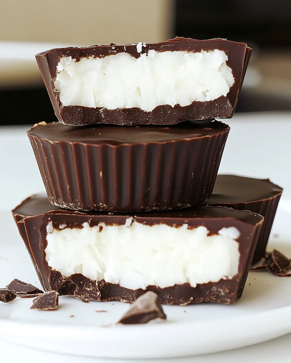 Easy Dark Chocolate Coconut Cups recipe photo