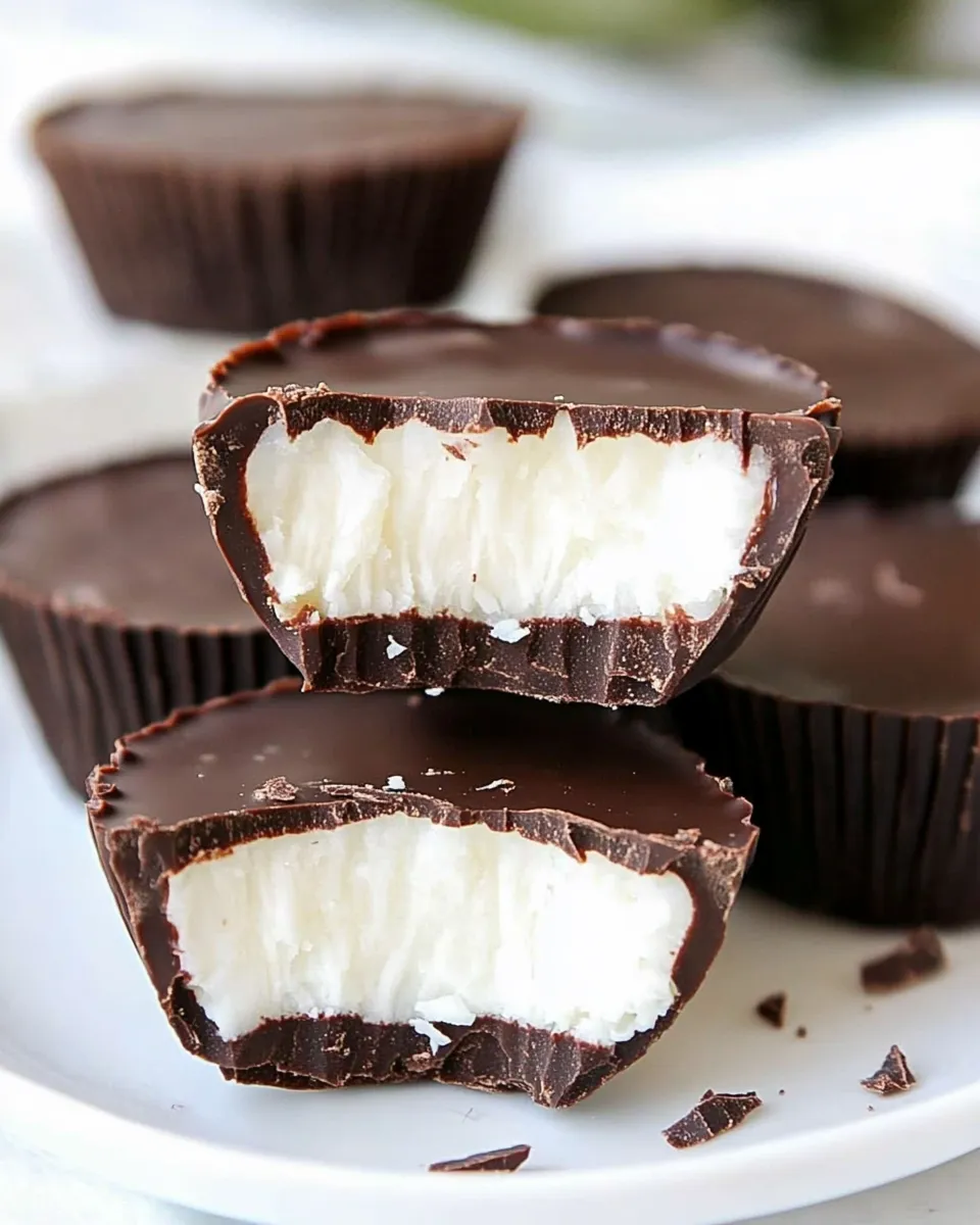 Tasty Dark Chocolate Coconut Cups dish photo